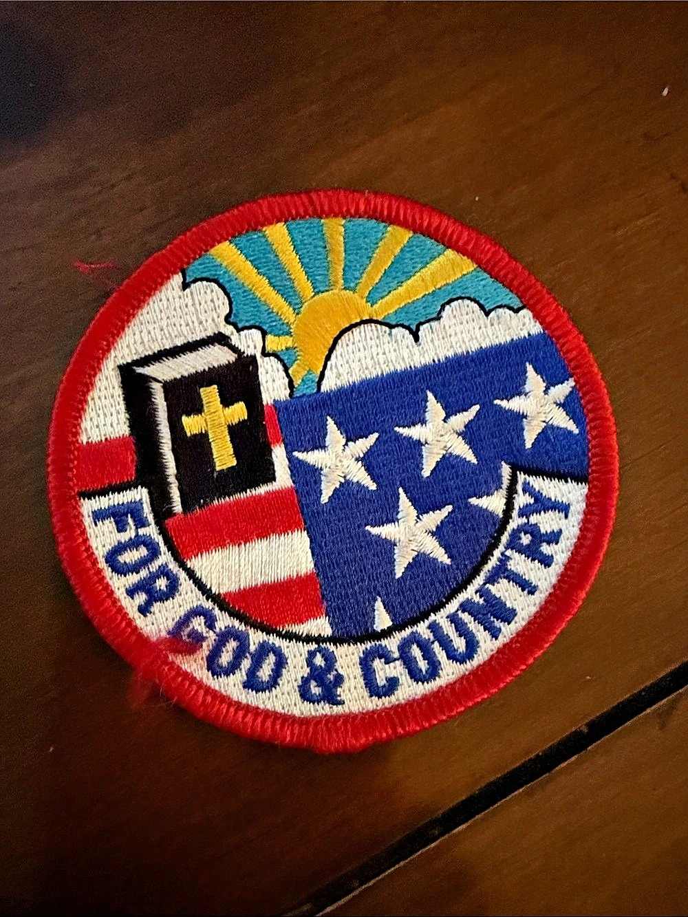 Fort Hood & Country Patch Blue & Red